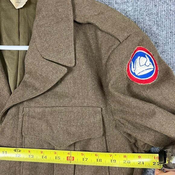 World War II U.S. 47th Infantry Division Army Military Wool Field Jacket 1944 38 - Picture 11 of 11